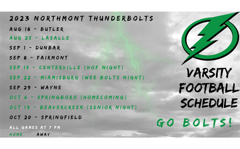 2023 Varsity Schedule